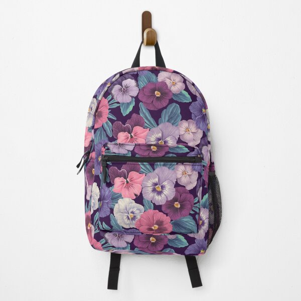 Item preview, Colorful pansies on deep violet designed and sold by Katerina Mitkova Kirilova.