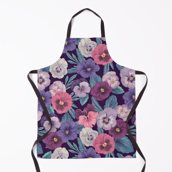 Item preview, Colorful pansies on deep violet designed and sold by Katerina Mitkova Kirilova.