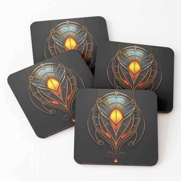 Item preview, Art Nouveau-inspired pendant  designed and sold by Whimsicalhub.