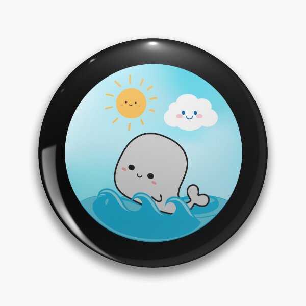 Item preview, Cute Beluga Whale Swimming Cartoon Illustration designed and sold by kuremureDesign.