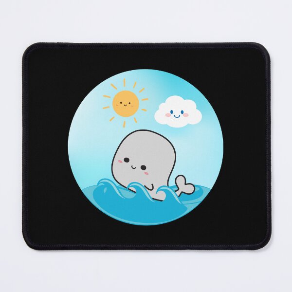 Item preview, Cute Beluga Whale Swimming Cartoon Illustration designed and sold by kuremureDesign.