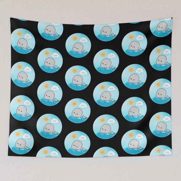 Item preview, Cute Beluga Whale Swimming Cartoon Illustration designed and sold by kuremureDesign.