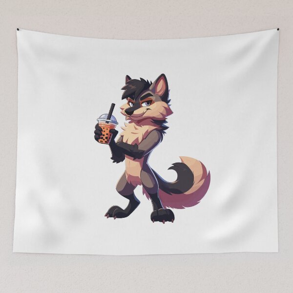 Item preview, Maned Wolf Boba Tea designed and sold by cave-canvas.