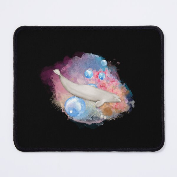 Item preview, Beluga Whale Swimming Watercolor Illustration designed and sold by kuremureDesign.