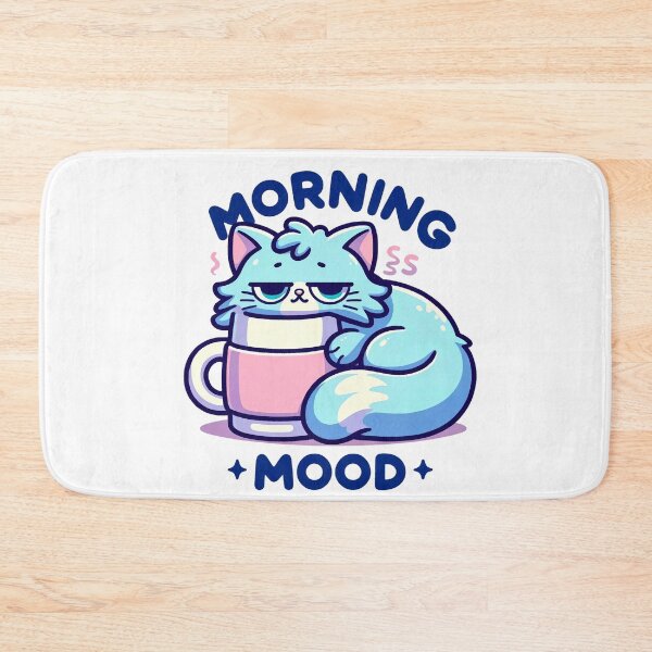 Item preview, Morning Mood, a cat lovers morning dilemma designed and sold by RuyaFab.