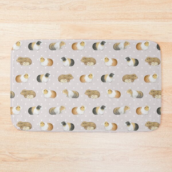 Item preview, Guinea Pigs Rows and Swiss Dot on oyster grey pattern designed and sold by HazelFisher.