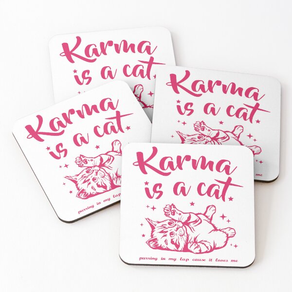 Item preview, Karma is a cat Purring In My Lap cat lovers funny gifts designed and sold by LITHREADS.