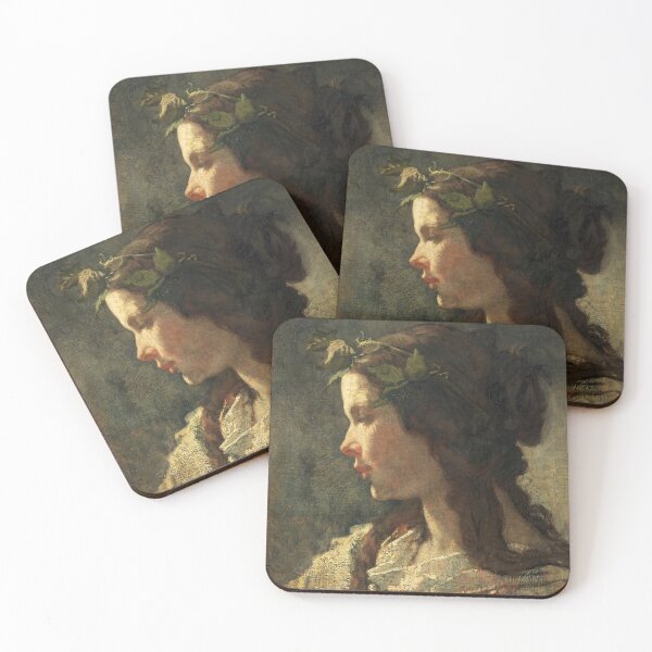 Item preview, Girl in profile (19th century) - Thomas Couture designed and sold by SALON DES ARTS.