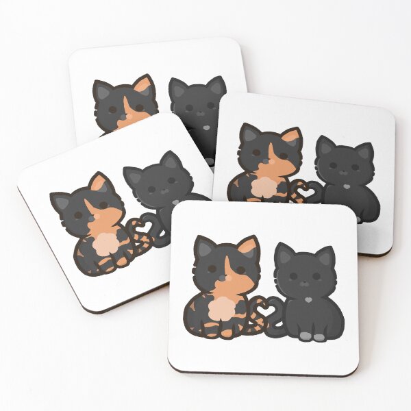 Item preview, Cat Couple- tortoiseshell and black designed and sold by Biszkompt.