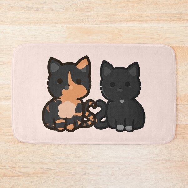 Item preview, Cat Couple- tortoiseshell and black designed and sold by Biszkompt.