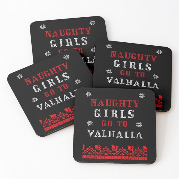 Item preview, Naughty girls go to valhalla nordic christmas sweater for vikings designed and sold by Lady-Frost.