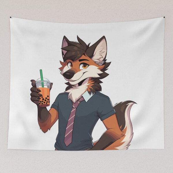 Item preview, Maned Wolf Boba Tea designed and sold by cave-canvas.