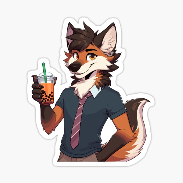 Item preview, Maned Wolf Boba Tea designed and sold by cave-canvas.