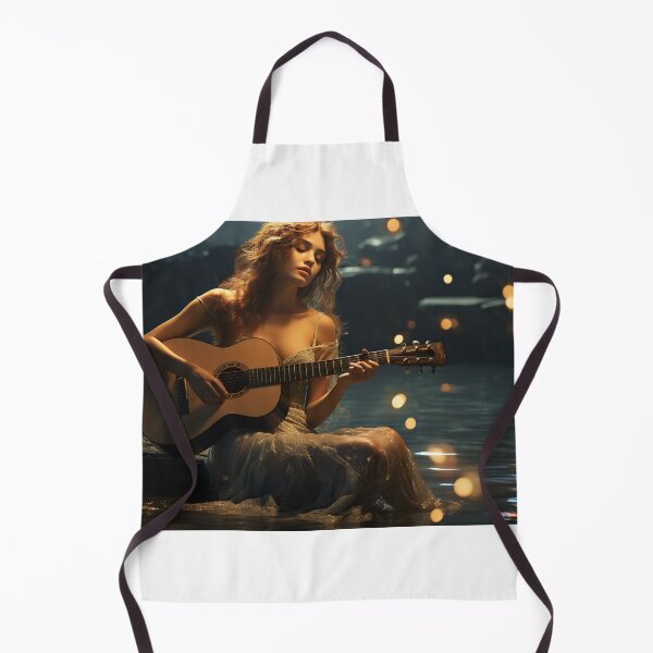 Item preview, Woman is playing guitar in the moonlight designed and sold by Alenus.