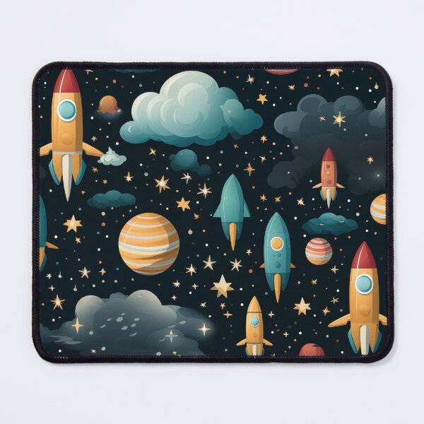 Item preview, Galactic Voyage Rockets and Planets Pattern designed and sold by Purr- Paradise.