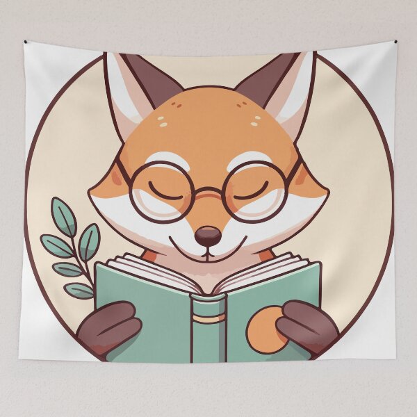 Item preview, Scholarly Fox Immersed in Literary Adventure designed and sold by OniumEth.