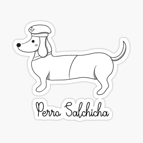 Perro Salchicha Sticker for Sale by Agata Bertolini