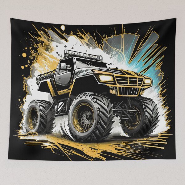 Item preview, "Truck of Anger: The Power of Black, White, and Yellow Colors Embodied in Our Products" designed and sold by Creations03.