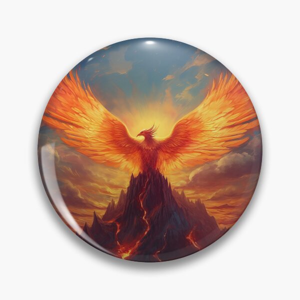 Item preview, Phoenix rising from the ashes on Monster Mountain  designed and sold by MonsterMountain.