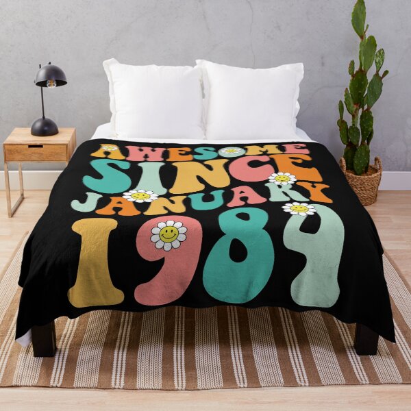 Item preview, Awesome Since January 1984 | Made In 1984 | Retro Groovy Birthday designed and sold by Christina-grich.