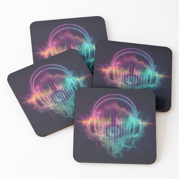 Item preview, Headset Waves of Neon designed and sold by DesignVibesHub.