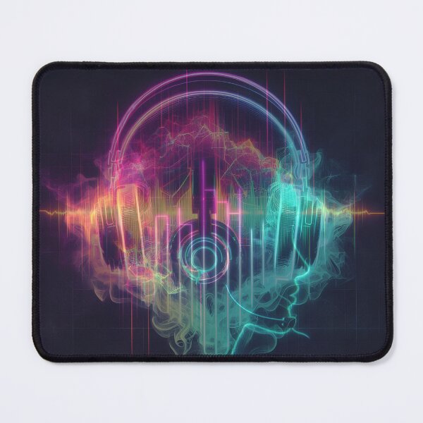 Item preview, Headset Waves of Neon designed and sold by DesignVibesHub.