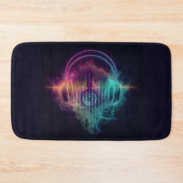 Item preview, Headset Waves of Neon designed and sold by DesignVibesHub.