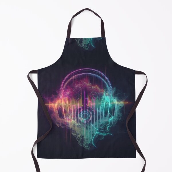 Item preview, Headset Waves of Neon designed and sold by DesignVibesHub.