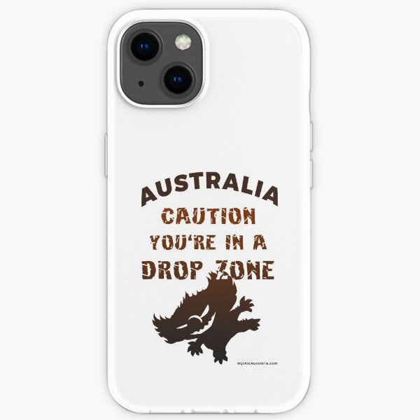Australia Caution Drop Bear Zone iPhone Soft Case
