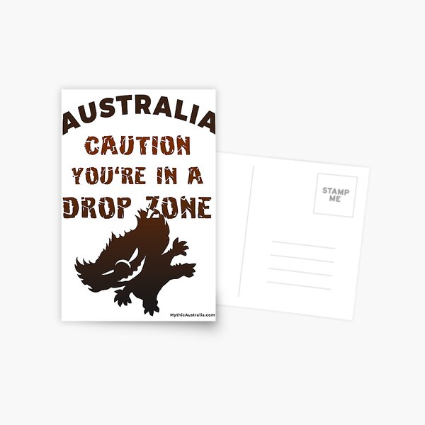 Australia Caution Drop Bear Zone Postcard