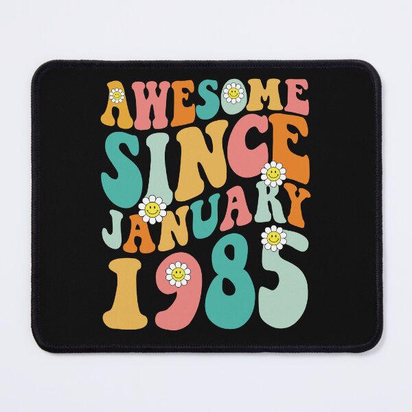 Item preview, Awesome Since January 1985 | Made In 1985 | Retro Groovy Birthday designed and sold by Christina-grich.