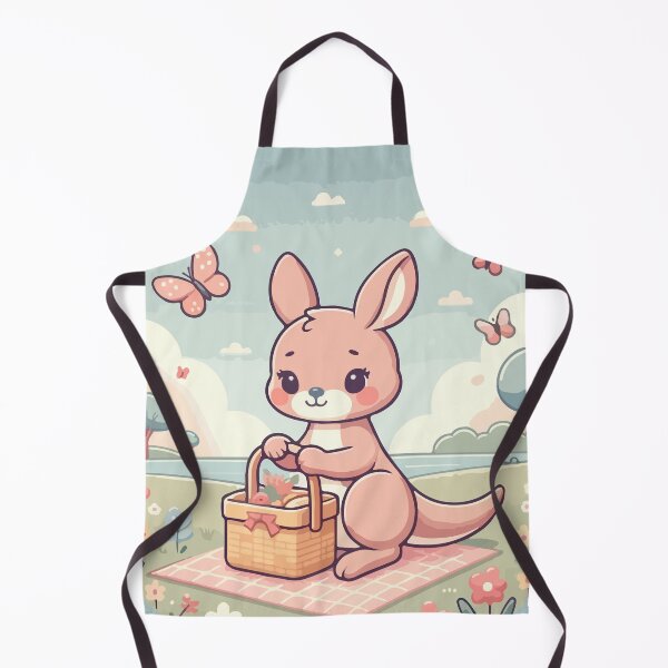 Item preview, Cute Kangaroo Picnic in Serene Meadow with Butterflies designed and sold by OniumEth.