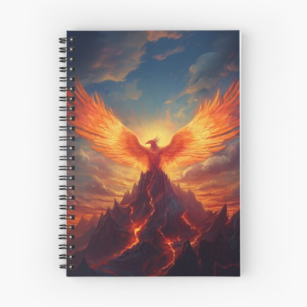 Item preview, Phoenix rising from the ashes on Monster Mountain  designed and sold by MonsterMountain.