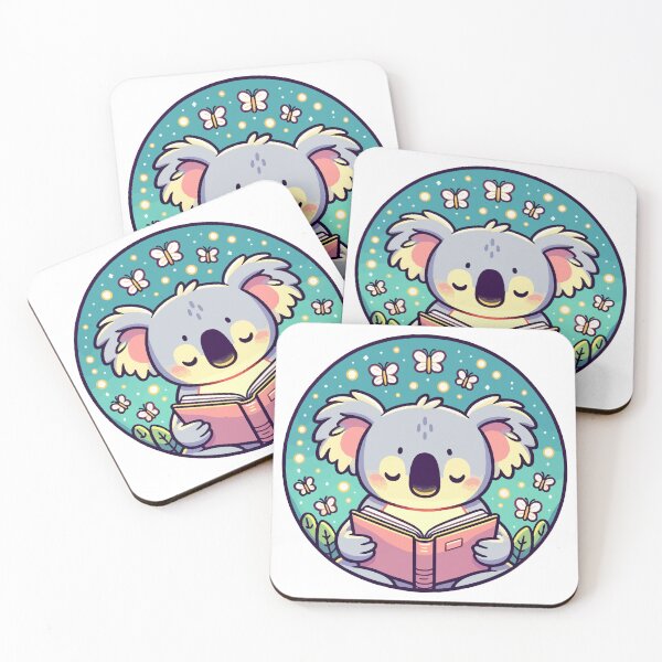 Item preview, Adorable Reading Koala with Butterflies Art designed and sold by OniumEth.