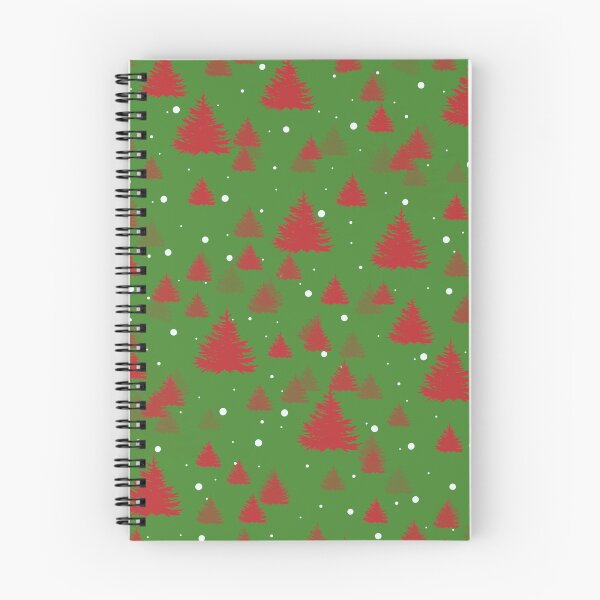 Item preview, Red and green Pine tree repeated pattern for Christmas designed and sold by Tanuja Sharma.