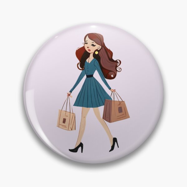 Item preview, shopaholic shopping girl designed and sold by AP.