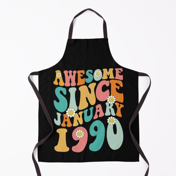 Item preview, Awesome Since January 1990 | Made In 1990 | Retro Groovy Birthday designed and sold by Christina-grich.