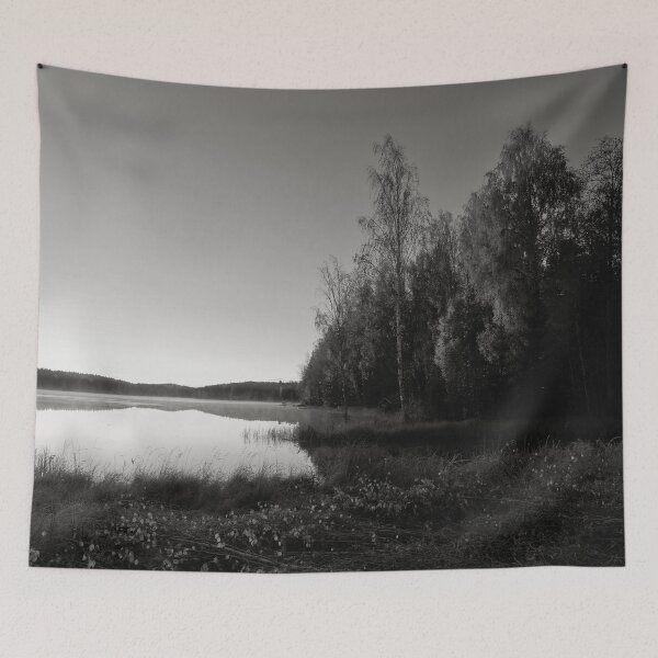Item preview, Morning haze over Parkkuunlahti bw designed and sold by Jouko Lehto Photography.