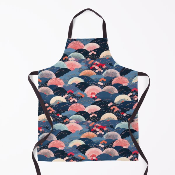 Item preview, Japanese kimono pattern: fans and flowers - Pastel color seamless textile pattern designed and sold by Onigokko.
