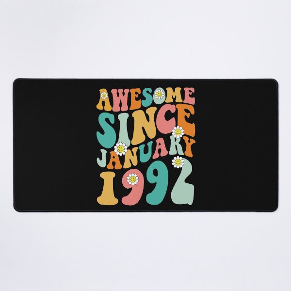 Item preview, Awesome Since January 1992 | Made In 1992 | Retro Groovy Birthday designed and sold by Christina-grich.