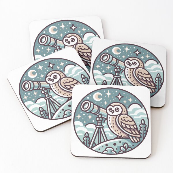 Item preview, Mystical Night Owl Gazing at the Stars designed and sold by OniumEth.