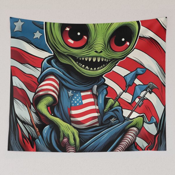 Item preview, alienlove 165 good mood lucky funny skull hero designed and sold by alienlove-8.