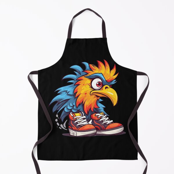 Item preview, Funny cartoon colorful rooster in sneakers designed and sold by WallGemsArt.