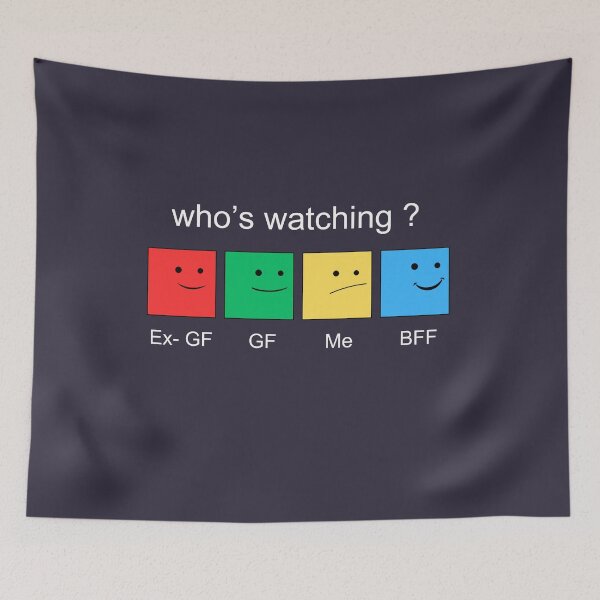 Item preview, Who’s watching - funny ,sarcastic quote for him designed and sold by Tanuja  Sharma.
