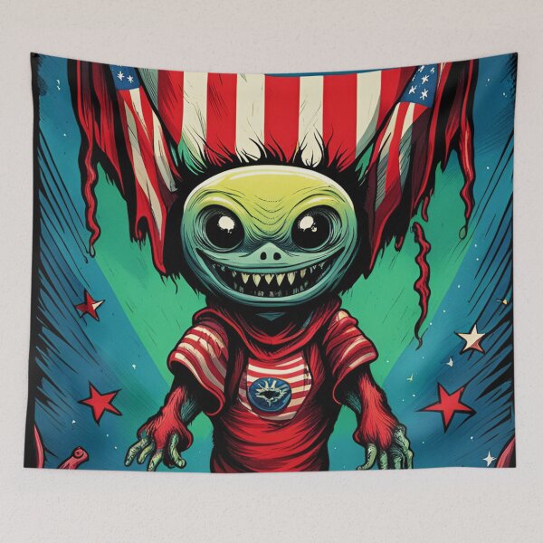 Item preview, alienlove 166 good mood lucky funny skull hero designed and sold by alienlove-8.