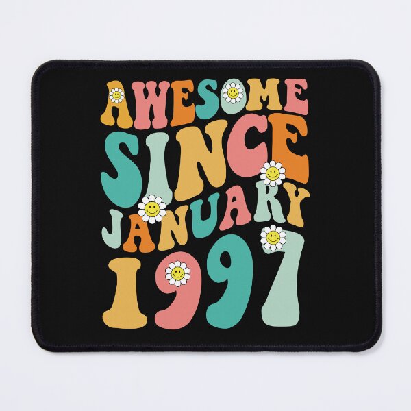 Item preview, Awesome Since January 1997 | Made In 1997 | Retro Groovy Birthday designed and sold by Christina-grich.
