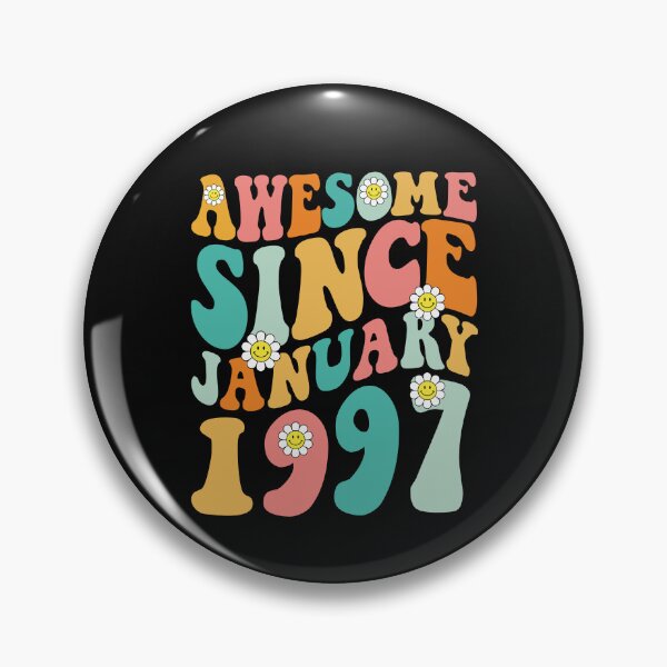 Item preview, Awesome Since January 1997 | Made In 1997 | Retro Groovy Birthday designed and sold by Christina-grich.