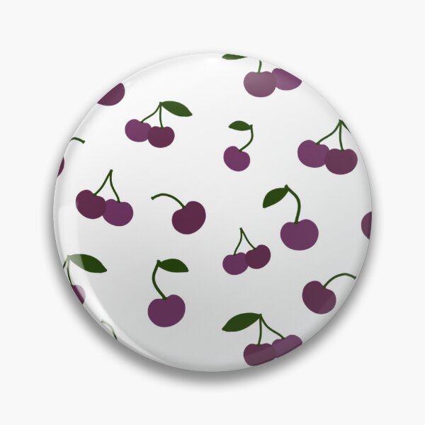 Item preview, patrón de cereza morada designed and sold by dumbdrunkdeer.