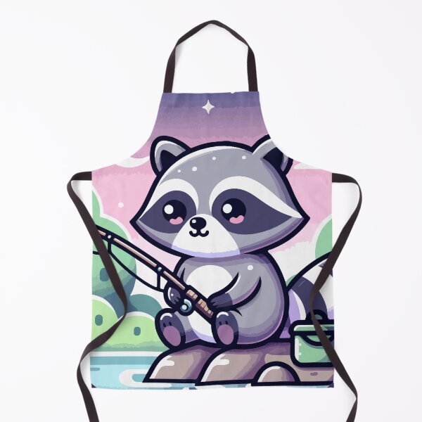 Item preview, Moonlit Fishing Raccoon Amidst Serene Lake designed and sold by OniumEth.