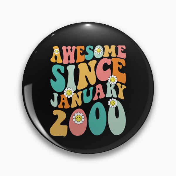 Item preview, Awesome Since January 2000 | Made In 2000 | Retro Groovy Birthday designed and sold by Christina-grich.